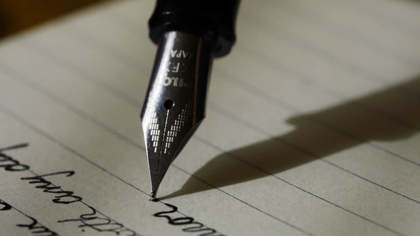 Photo d'un stylo à plume
