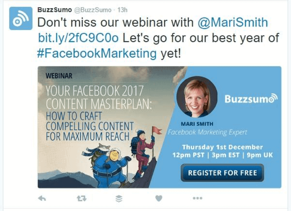 generer leads webinars buzzsumo