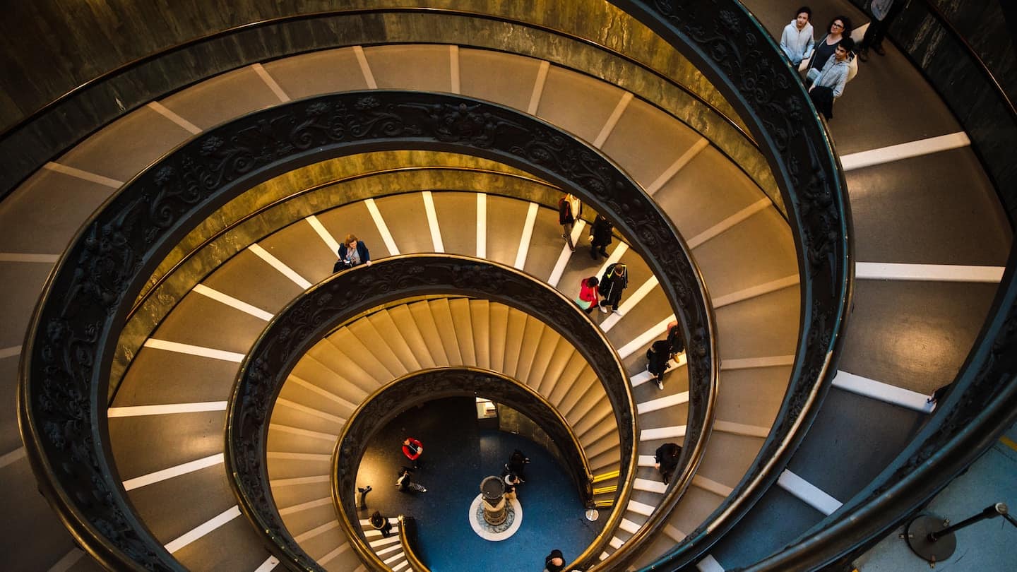 Photo d'un escalier en spirale