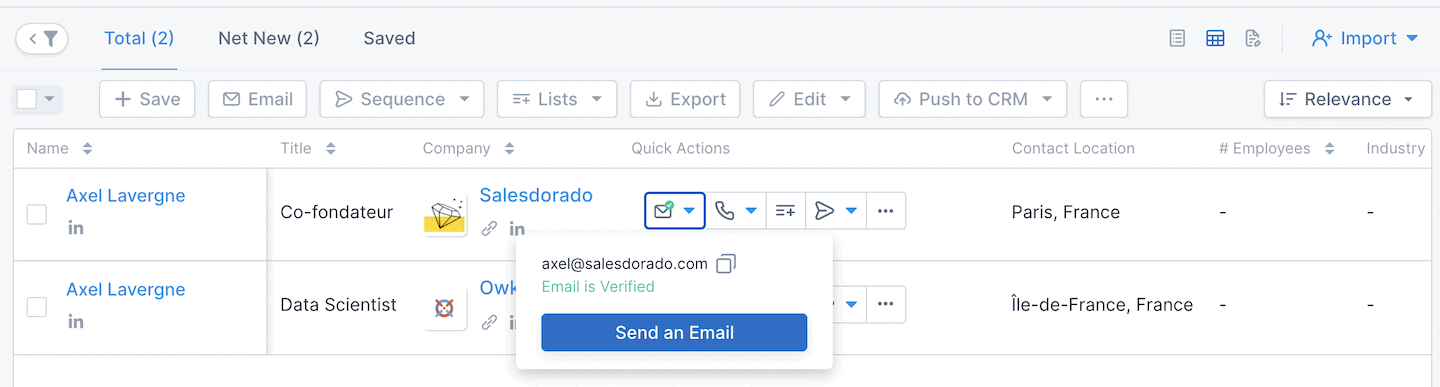 Detalhes do apollo email finder