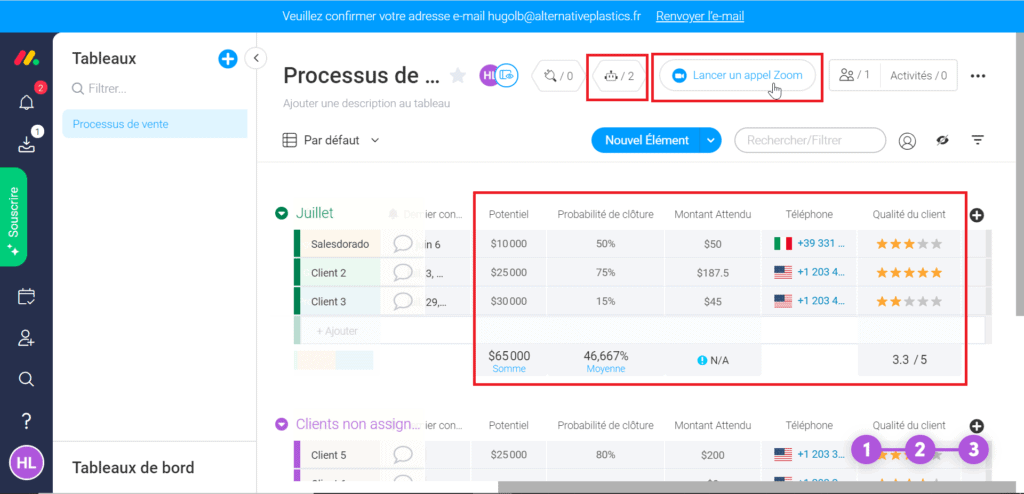 Monday CRM Customization