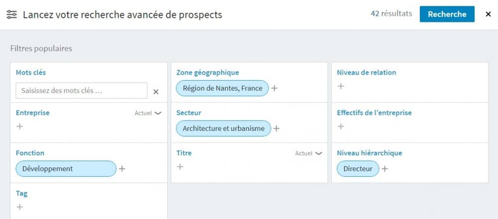 Prospection Linkedin sales navigator