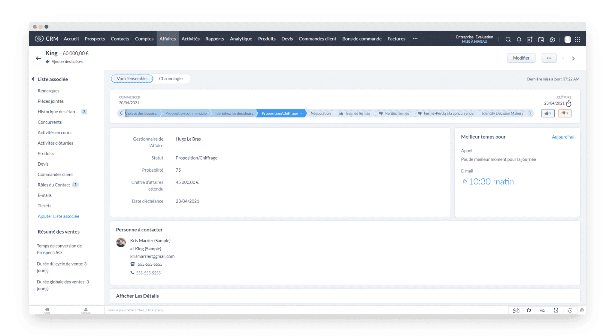 Zoho CRM business