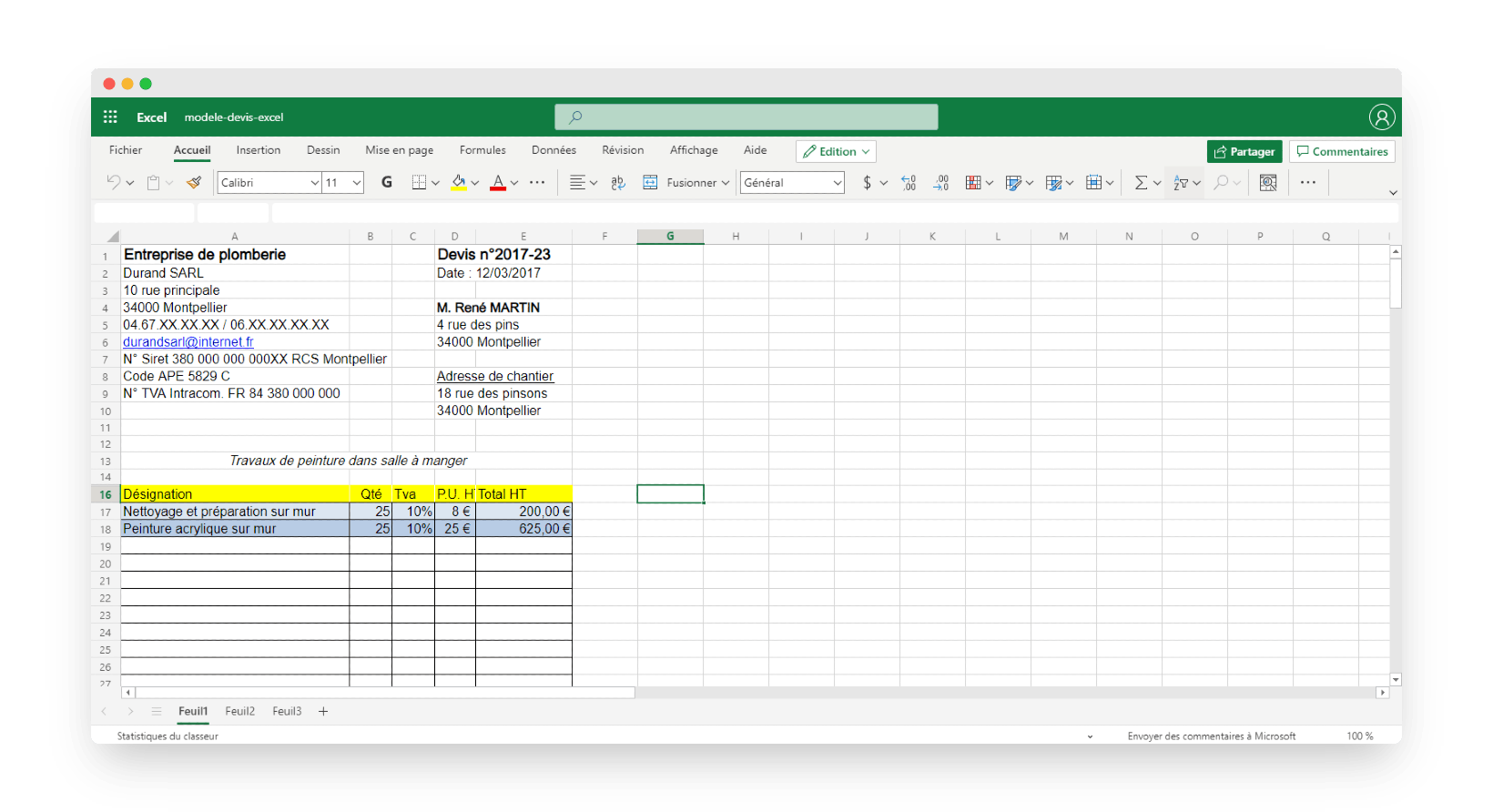 Modèle devis gratuit : Excel et Word