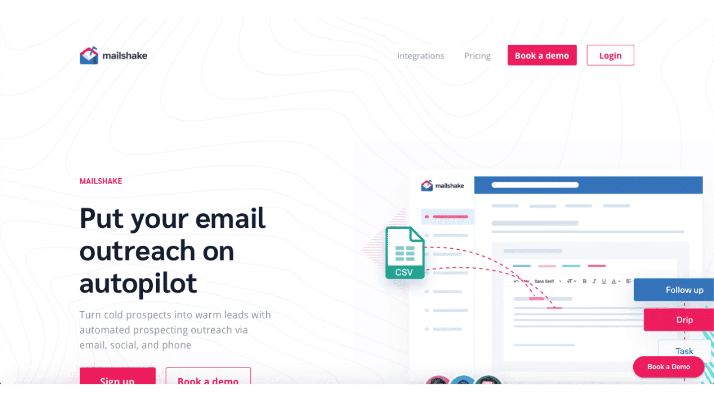 mailshake landing page