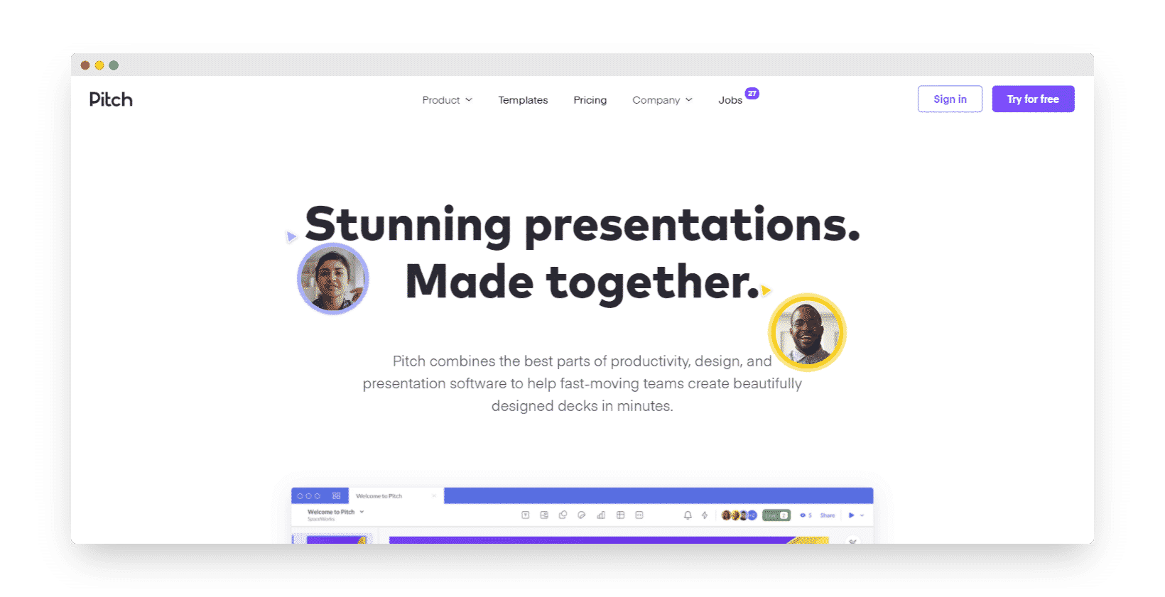 pitch homepage