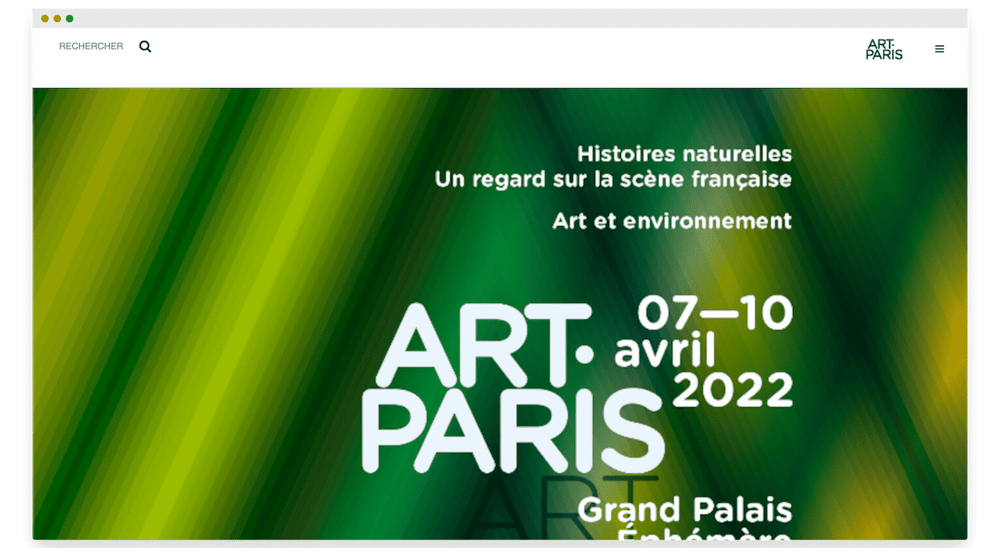 Page d'accueil Art Paris