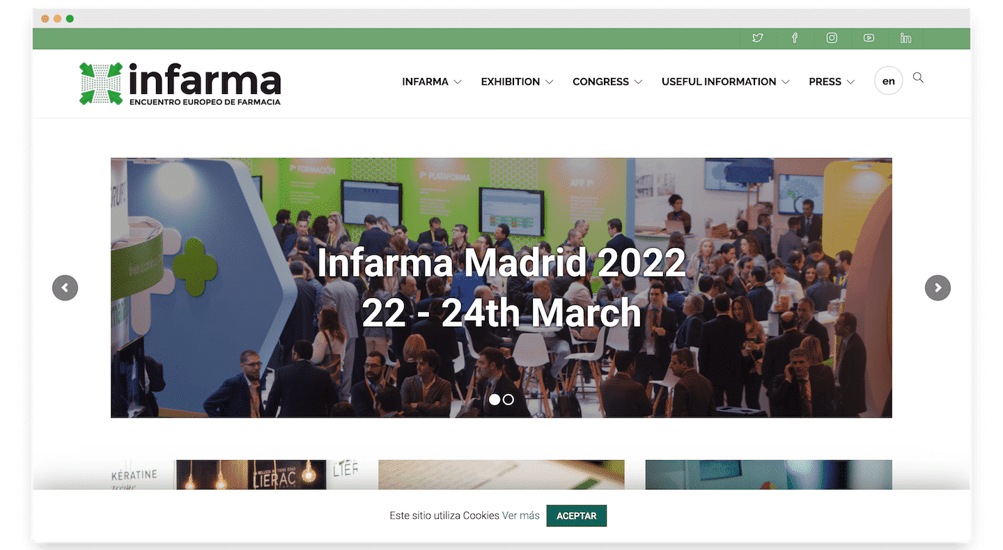 Page d'accueil Infarma