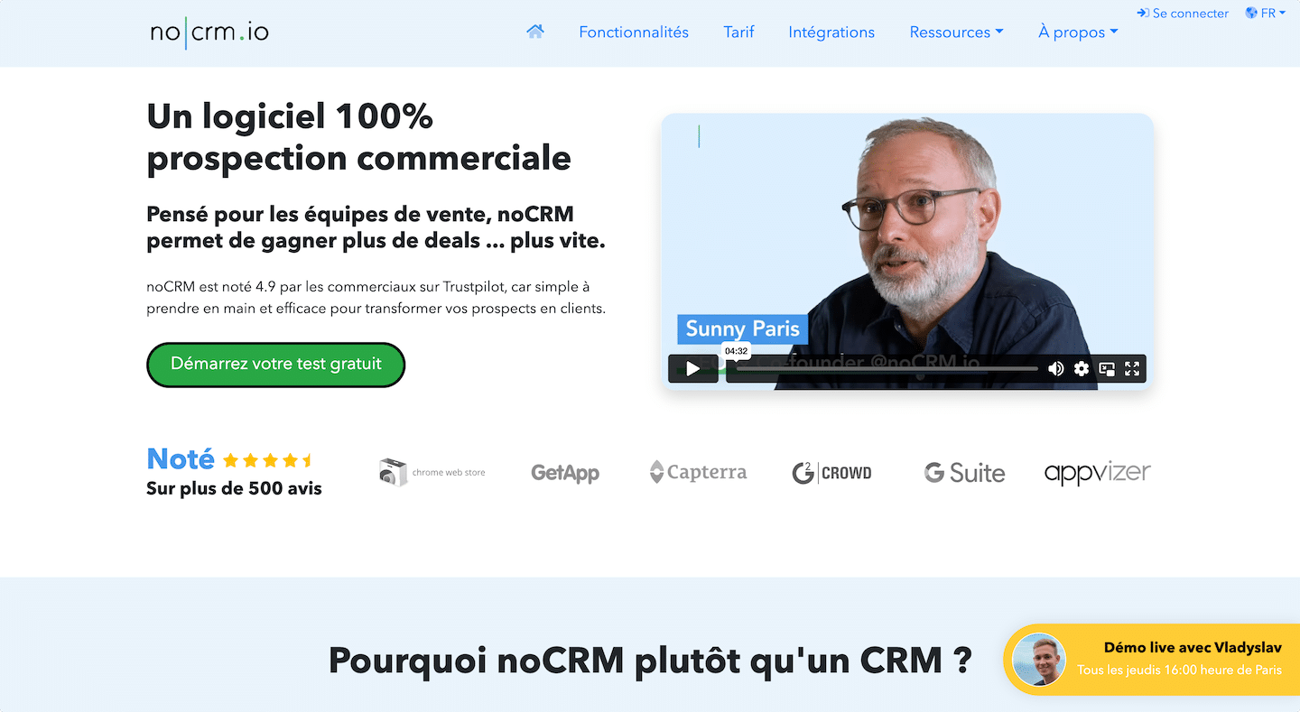 no crm landpage