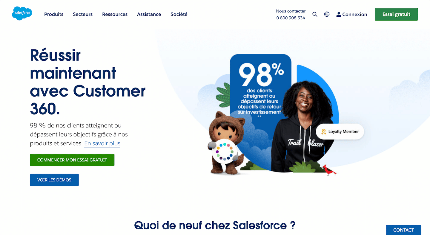 salesforce landpage