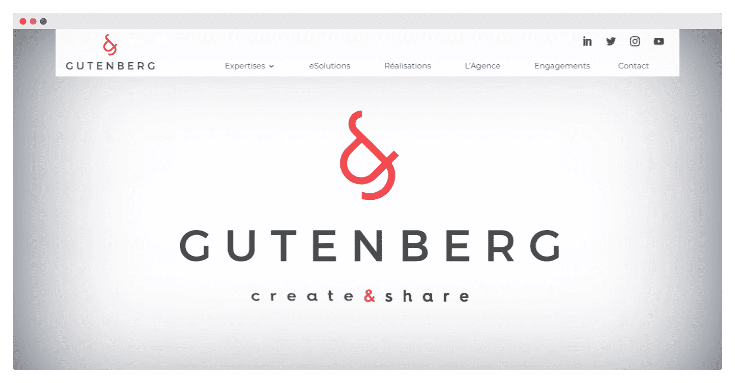 homepage gutenberg