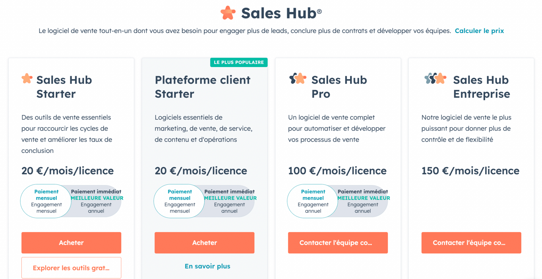 HubSpot pricing