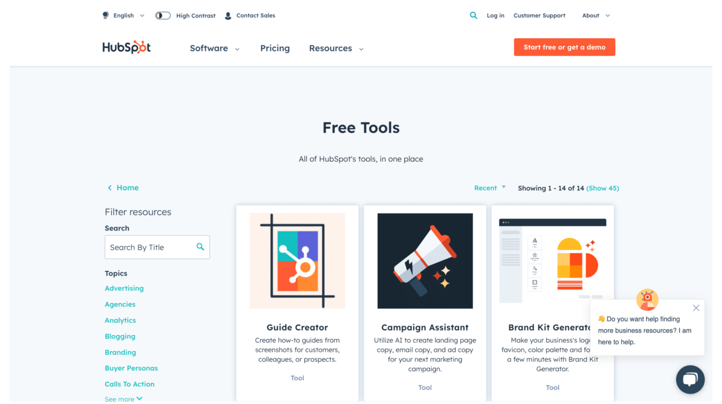 free tools hubspot