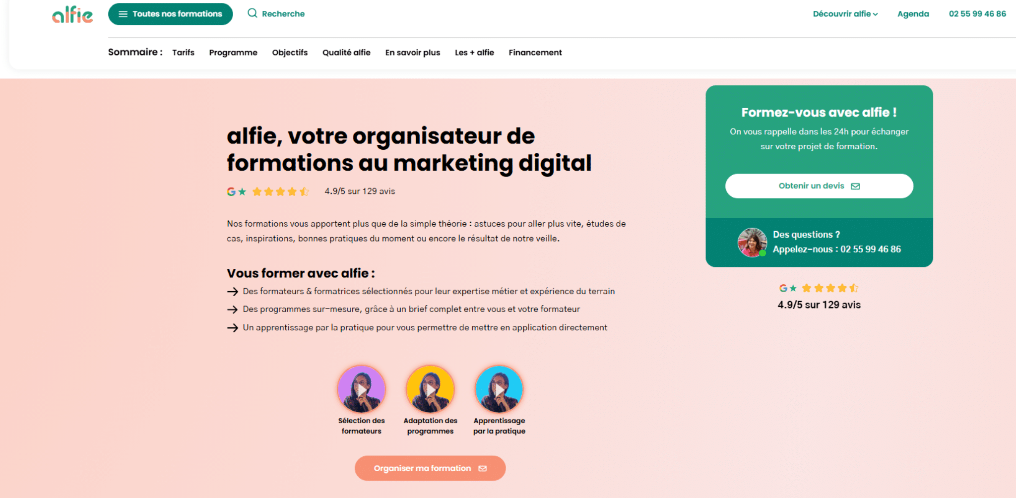 Formation copywriting