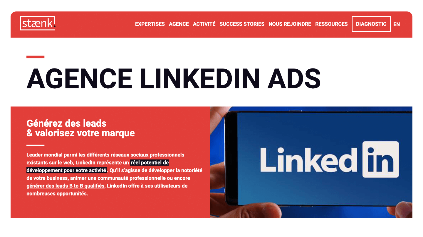 linkedin staenk agency