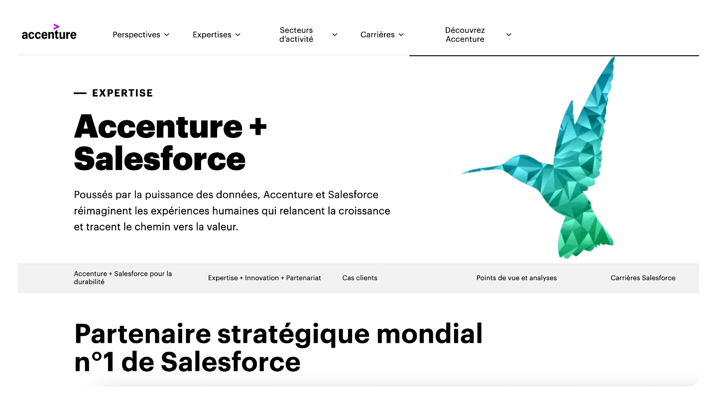 exemplo de integradores da salesforce accenture