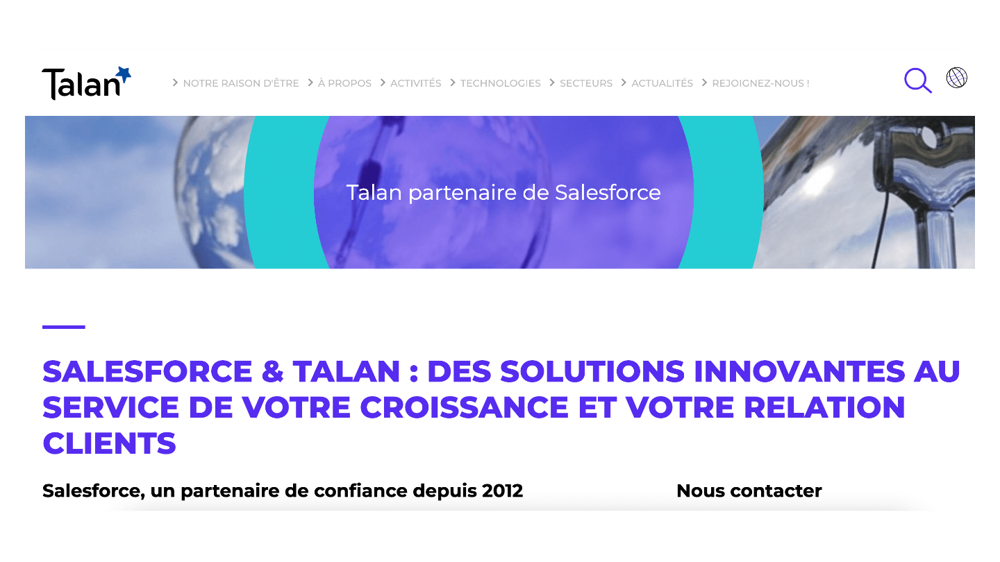 integrateurs salesforce exemple talan