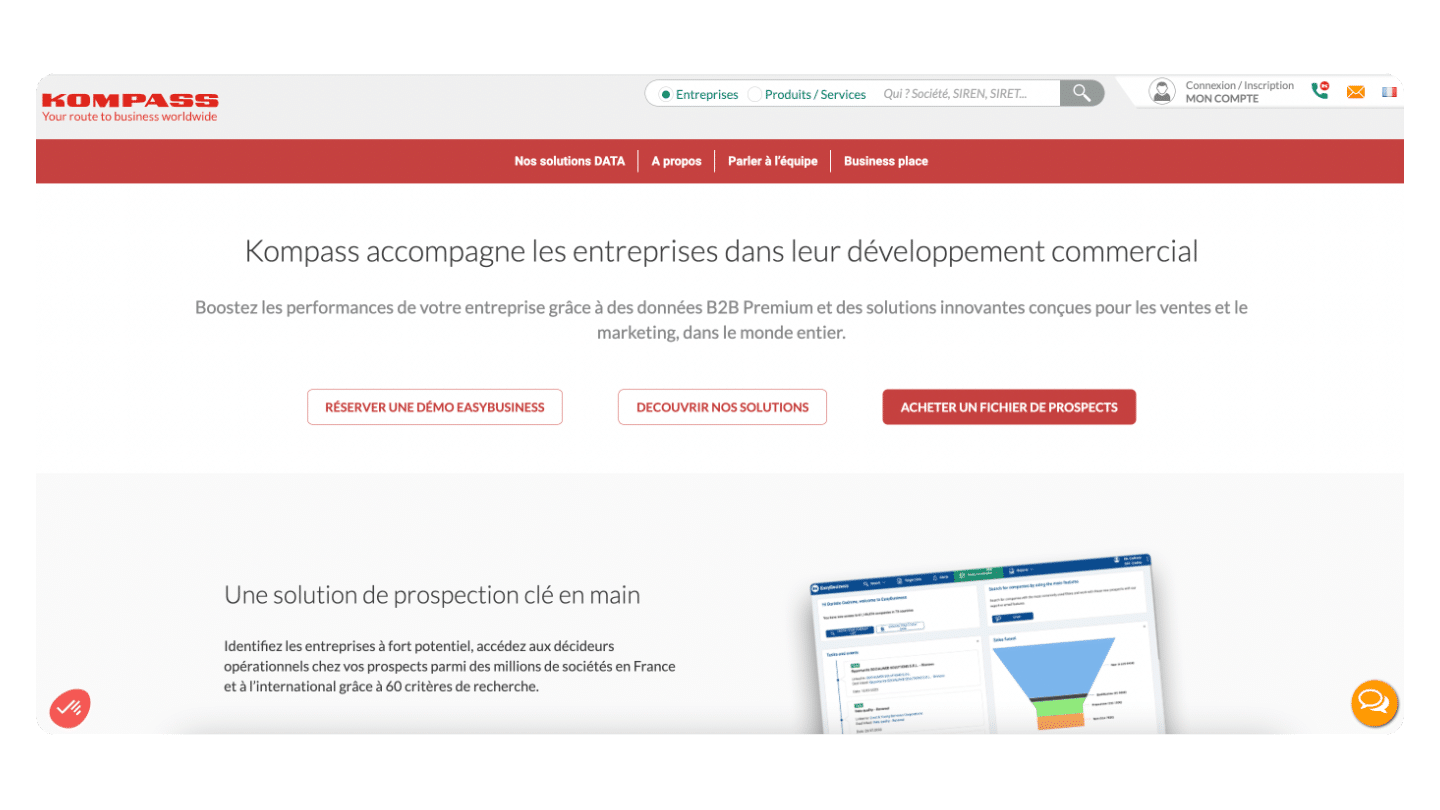 fournisseurs donnees b2b kompass