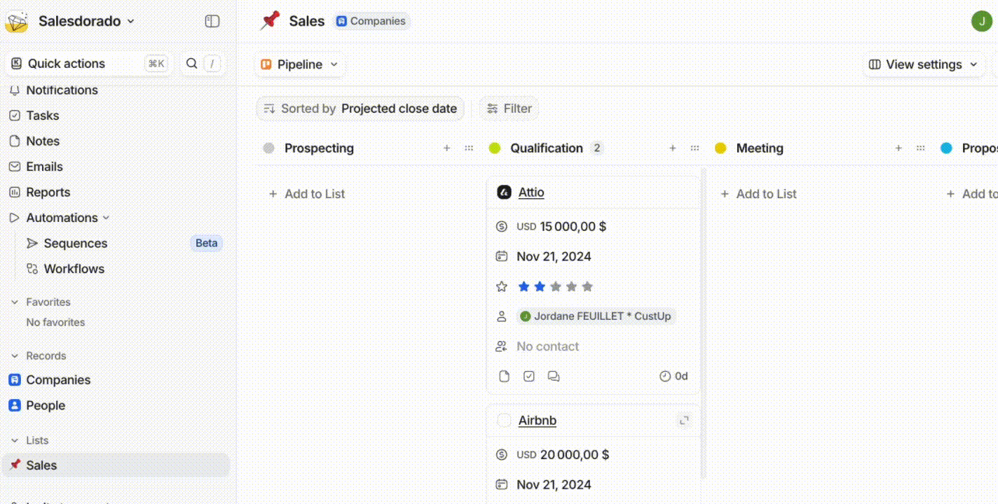 pipeline attio crm