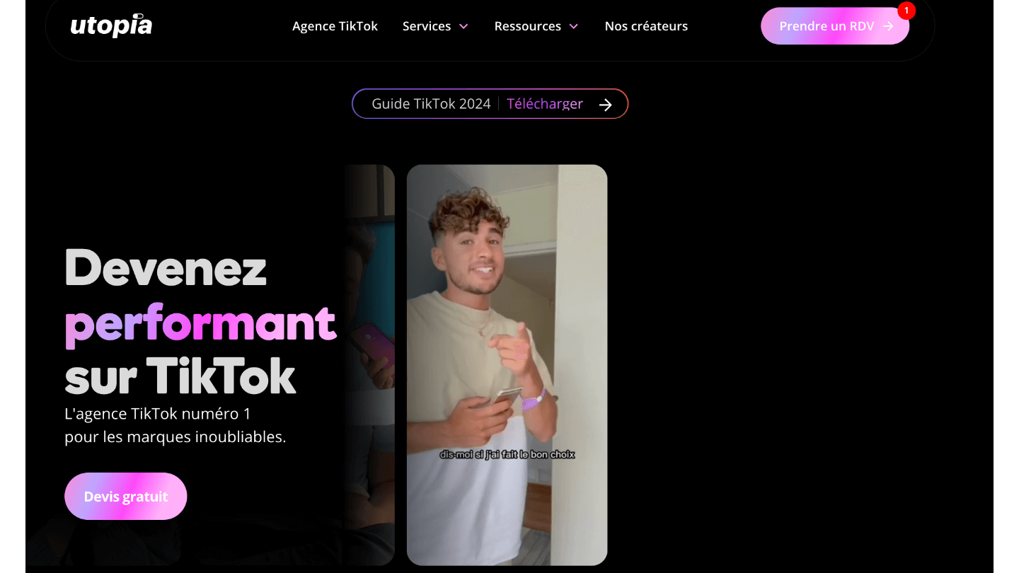 agence tiktok utopia