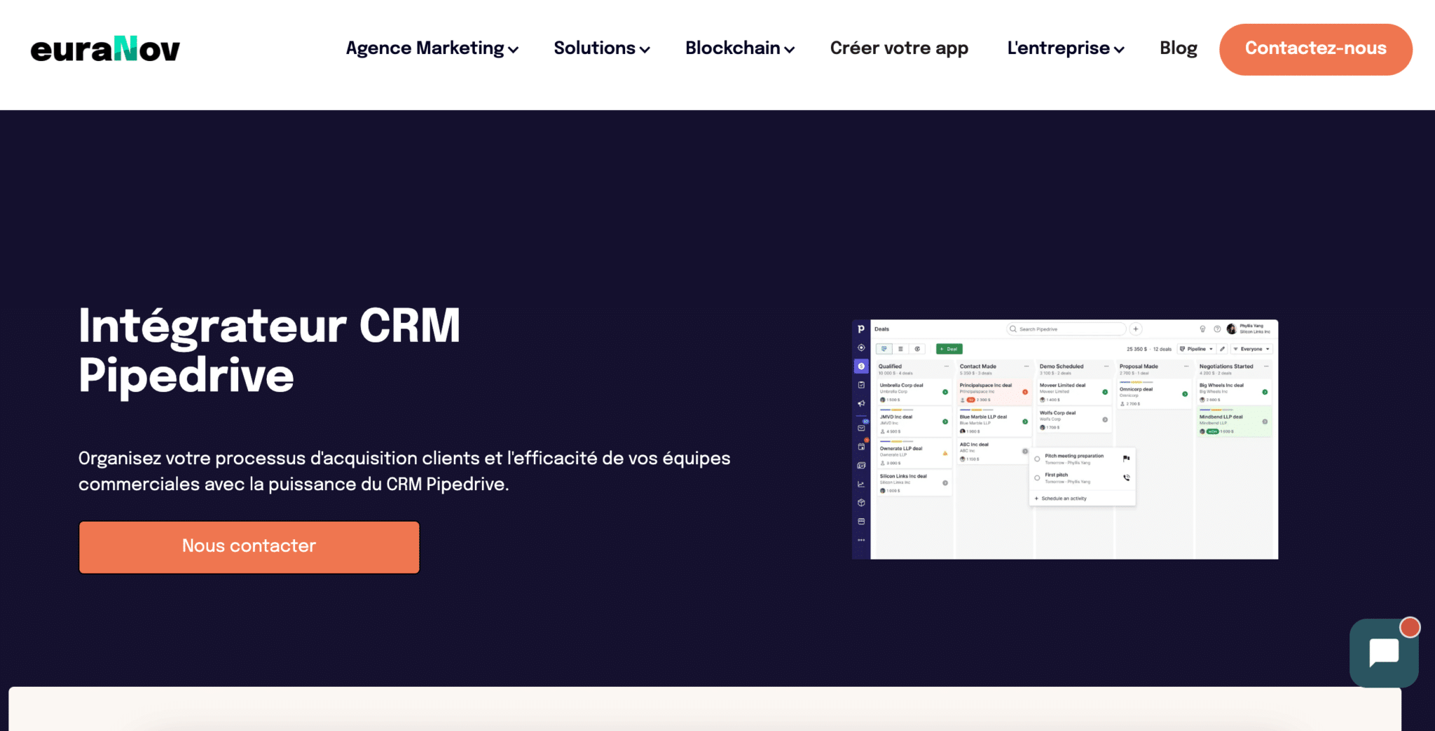 integrateur pipedrive euranov