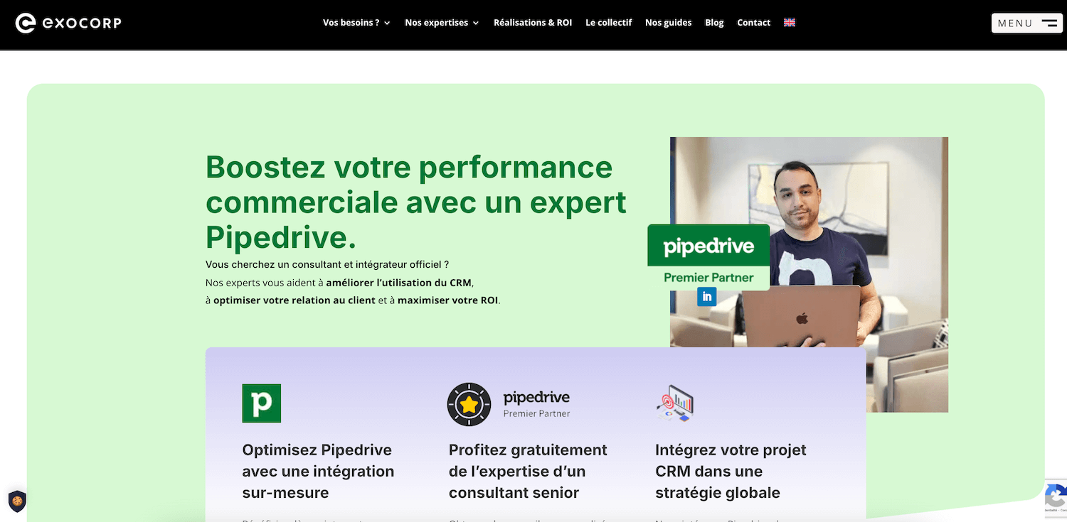 integrateur pipedrive exo corp