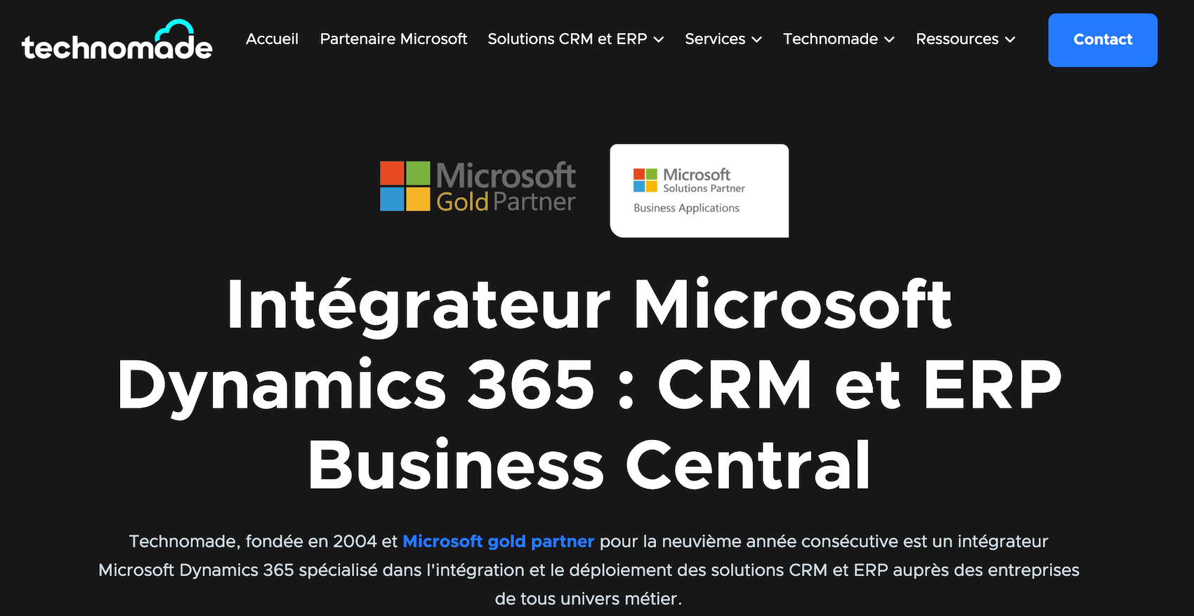 integrateur microsoft dynamics 365 technomade
