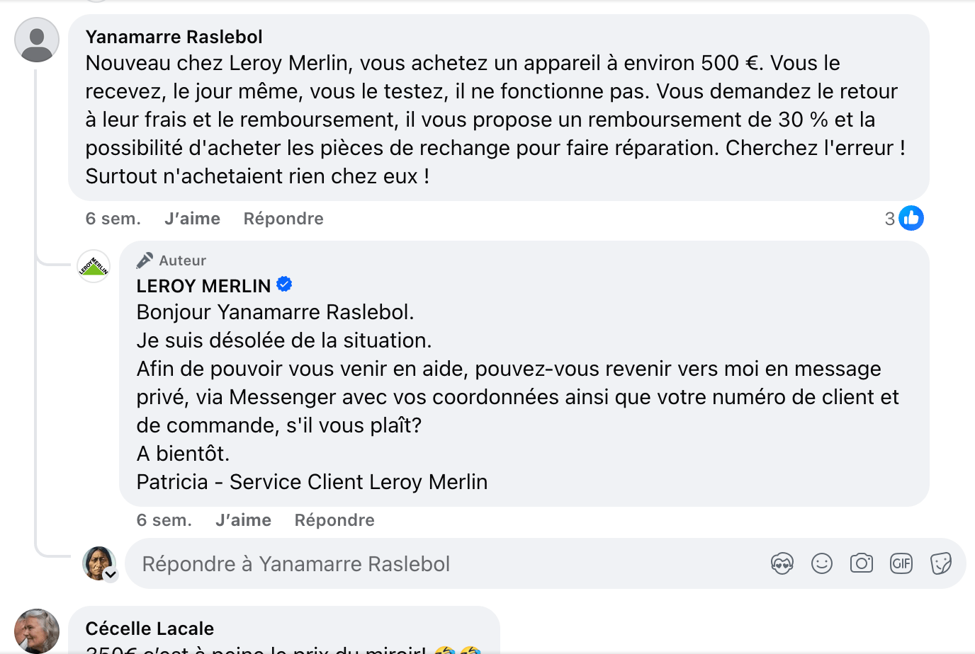 commentaires facebook