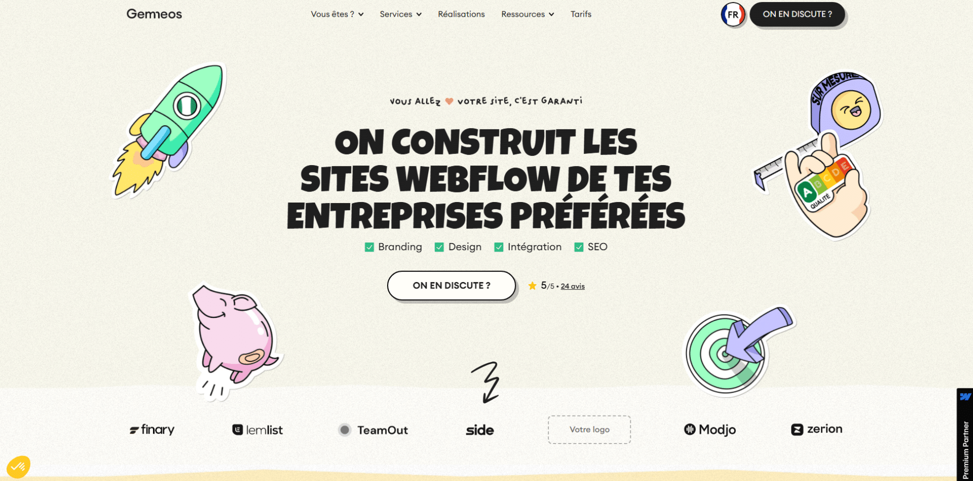 Gemeos agence Webflow