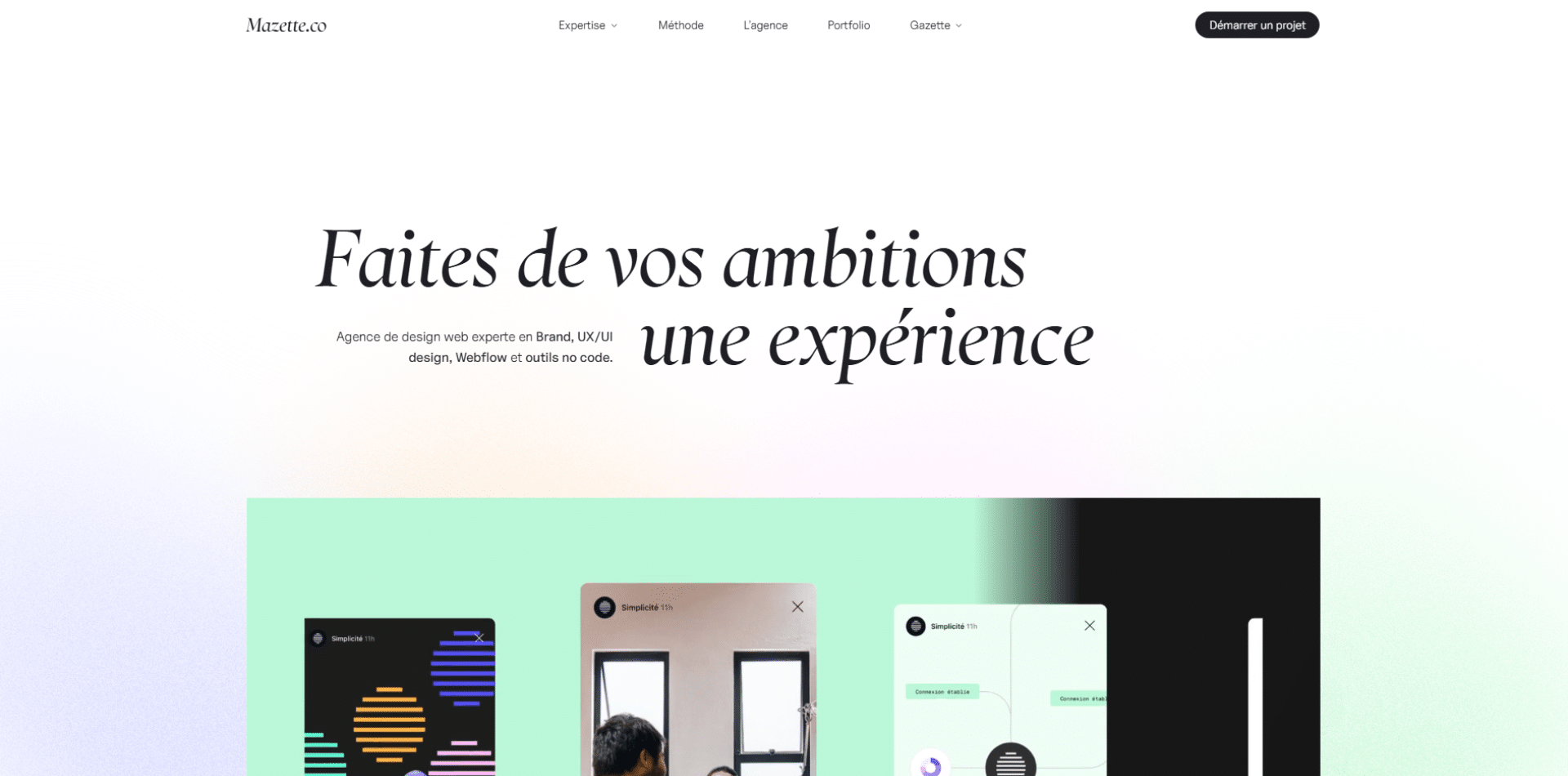Mazette agence webflow
