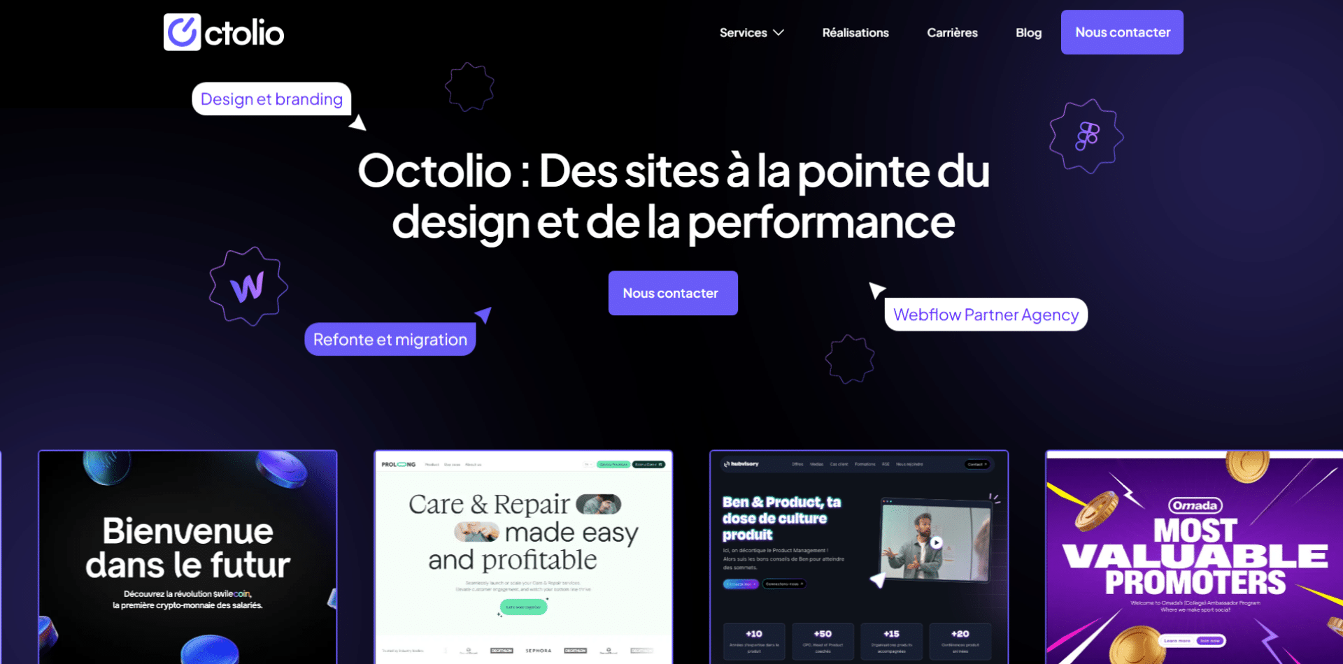Octolio agence webflow