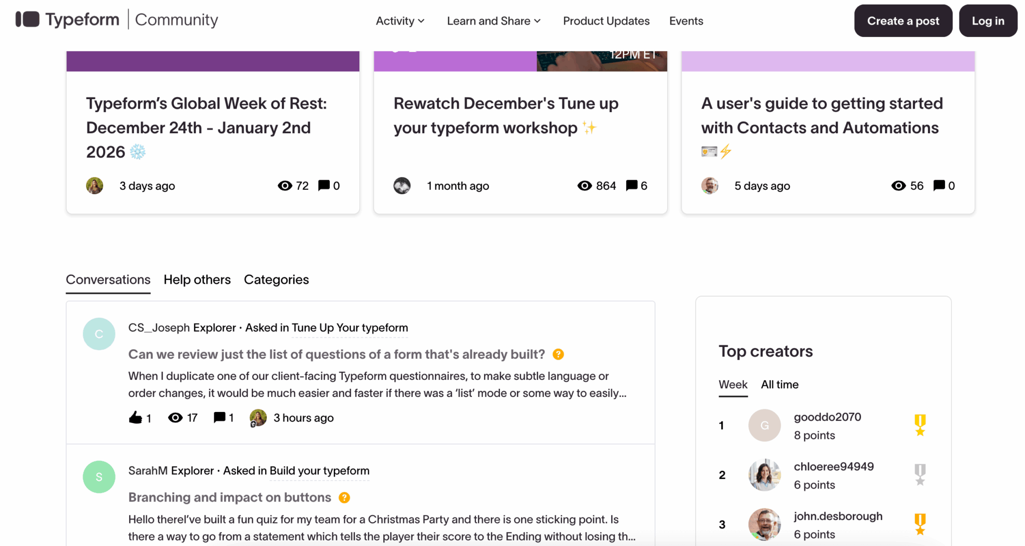avis typeform communaute