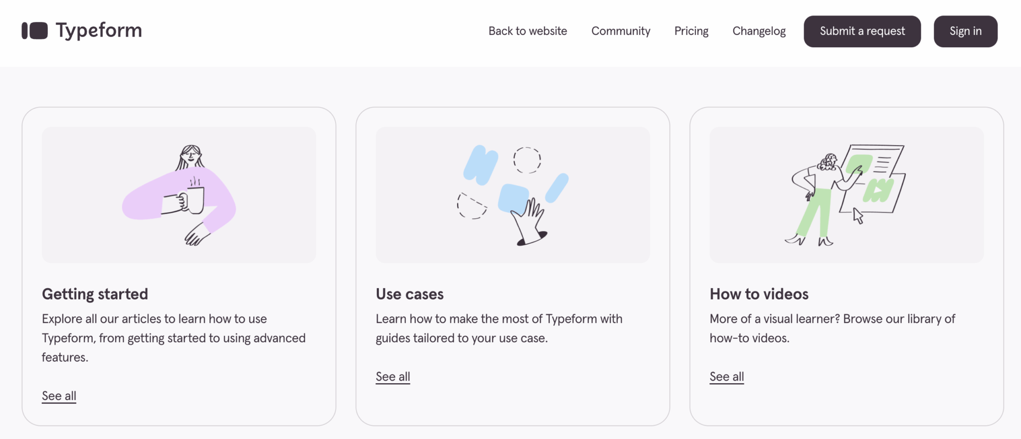 avis typeform help center