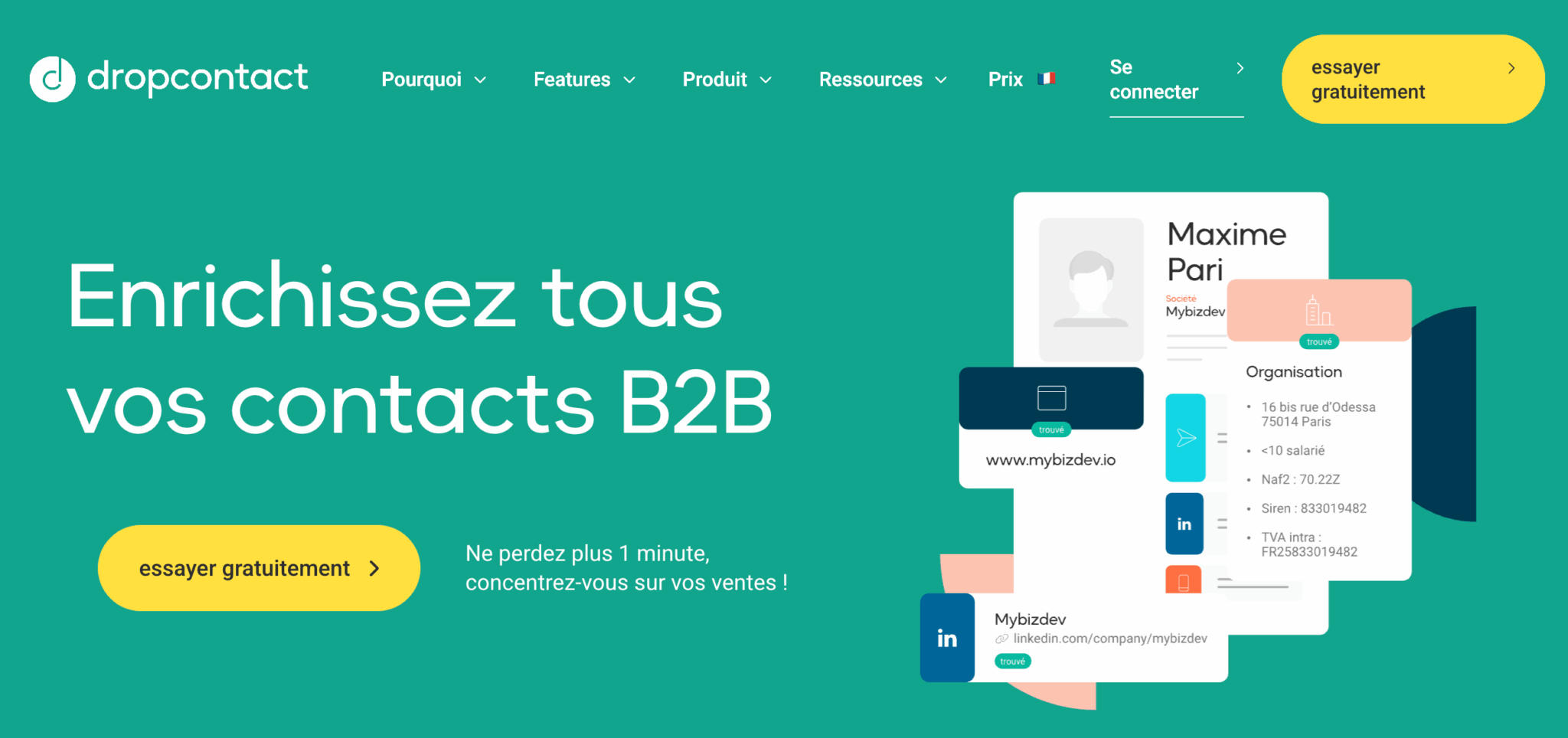 dropcontact homepage