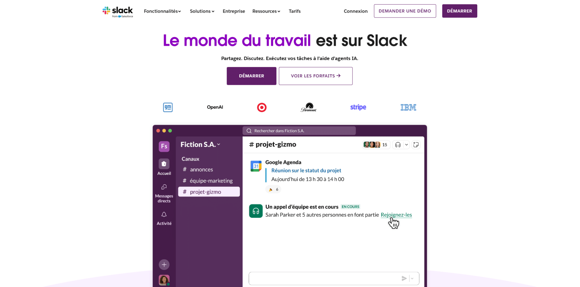 Exemple PLG de Slack