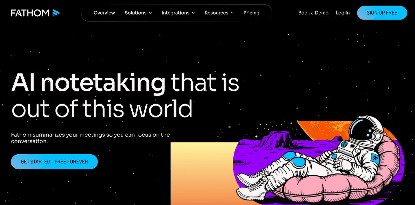 Fathom AI - page d'accueil