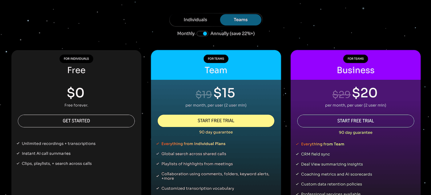 Fathom AI - tarifs et plans