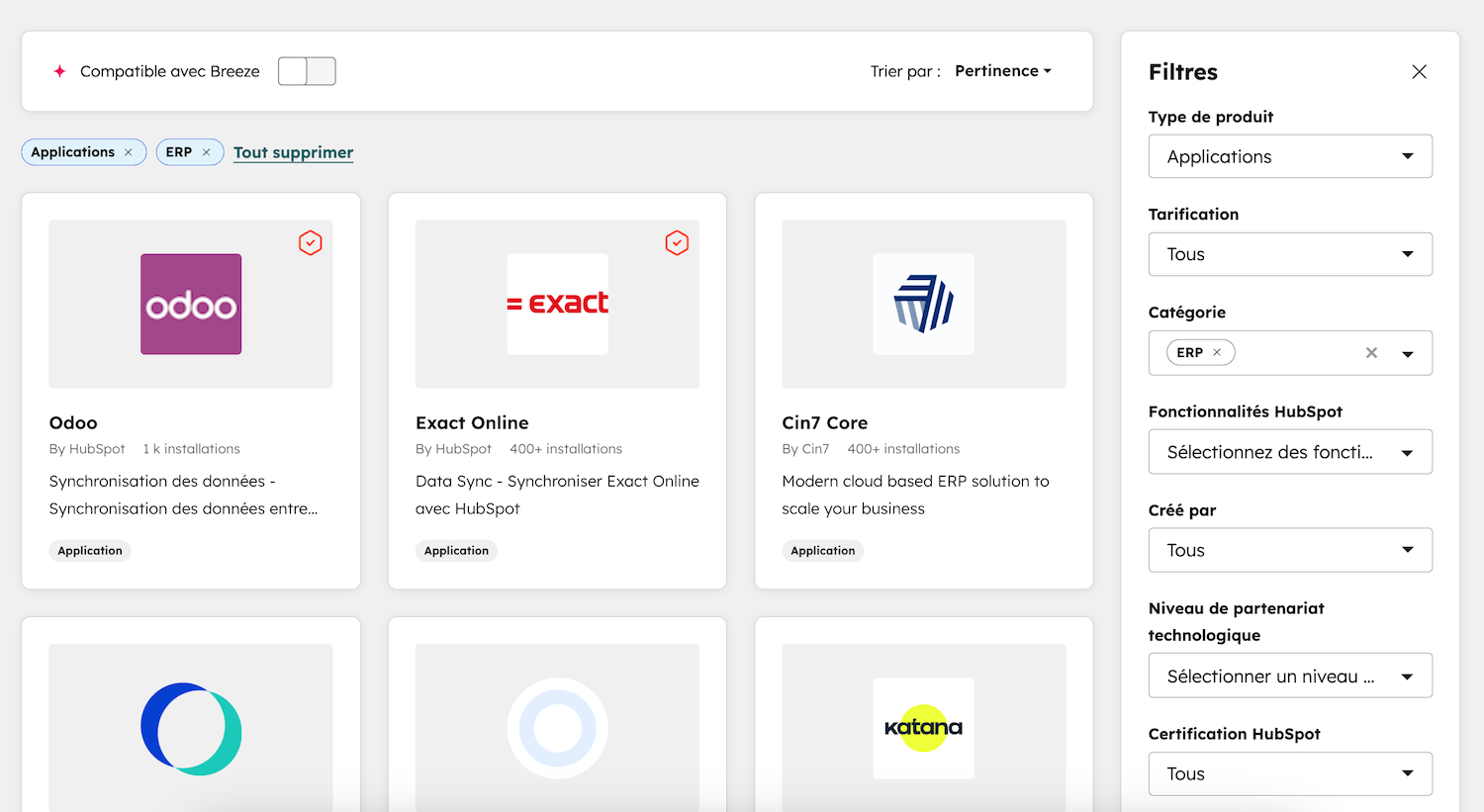applications erp marketplace hubspot