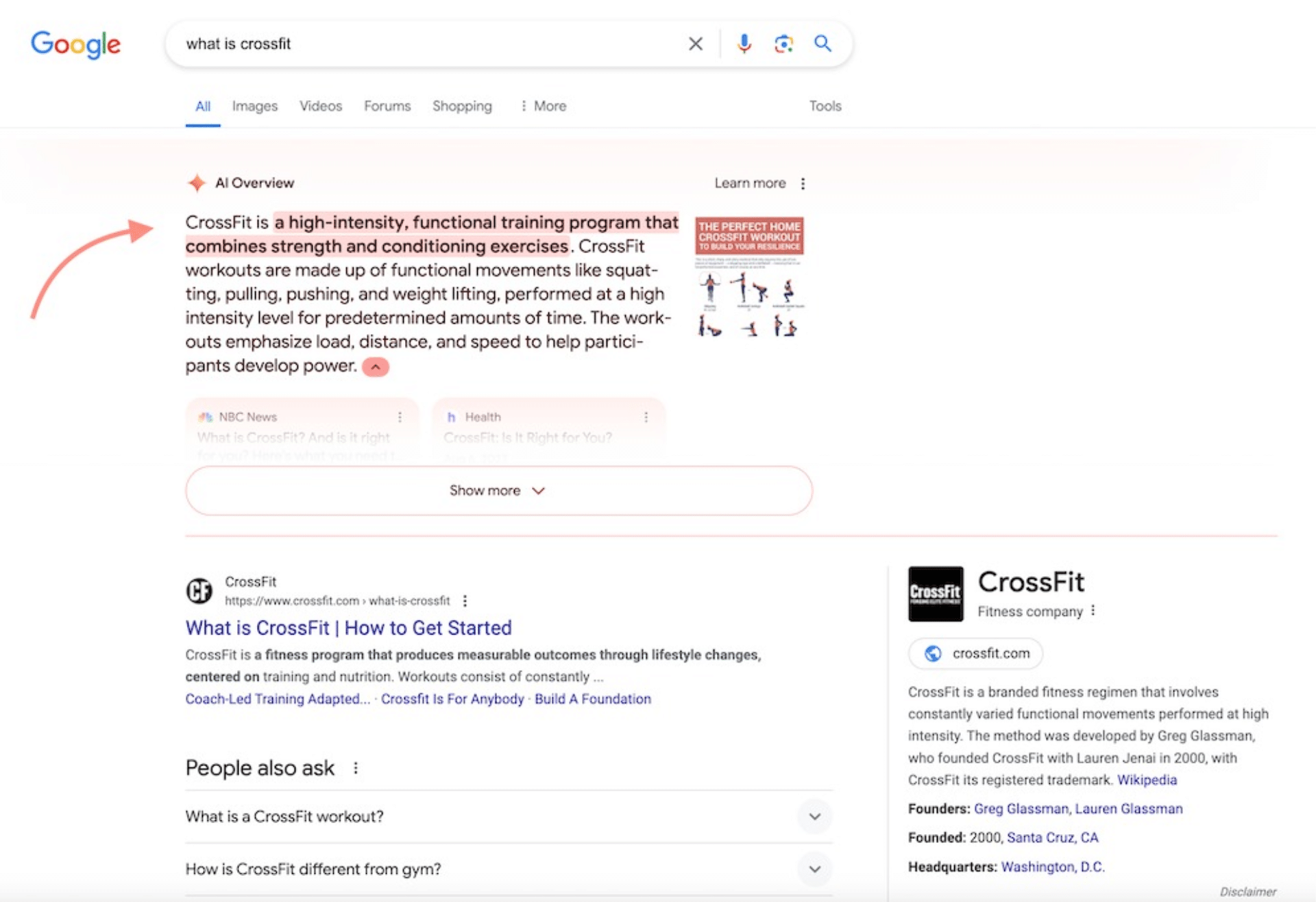 Exemple AI Overview